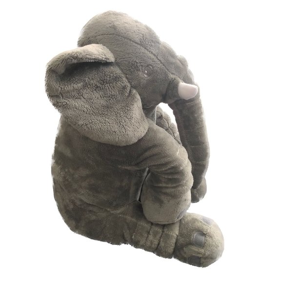 Unbranded Stuffed Gray Elephant Plush No Tush Tag 12" Tall - Picture 4 of 8